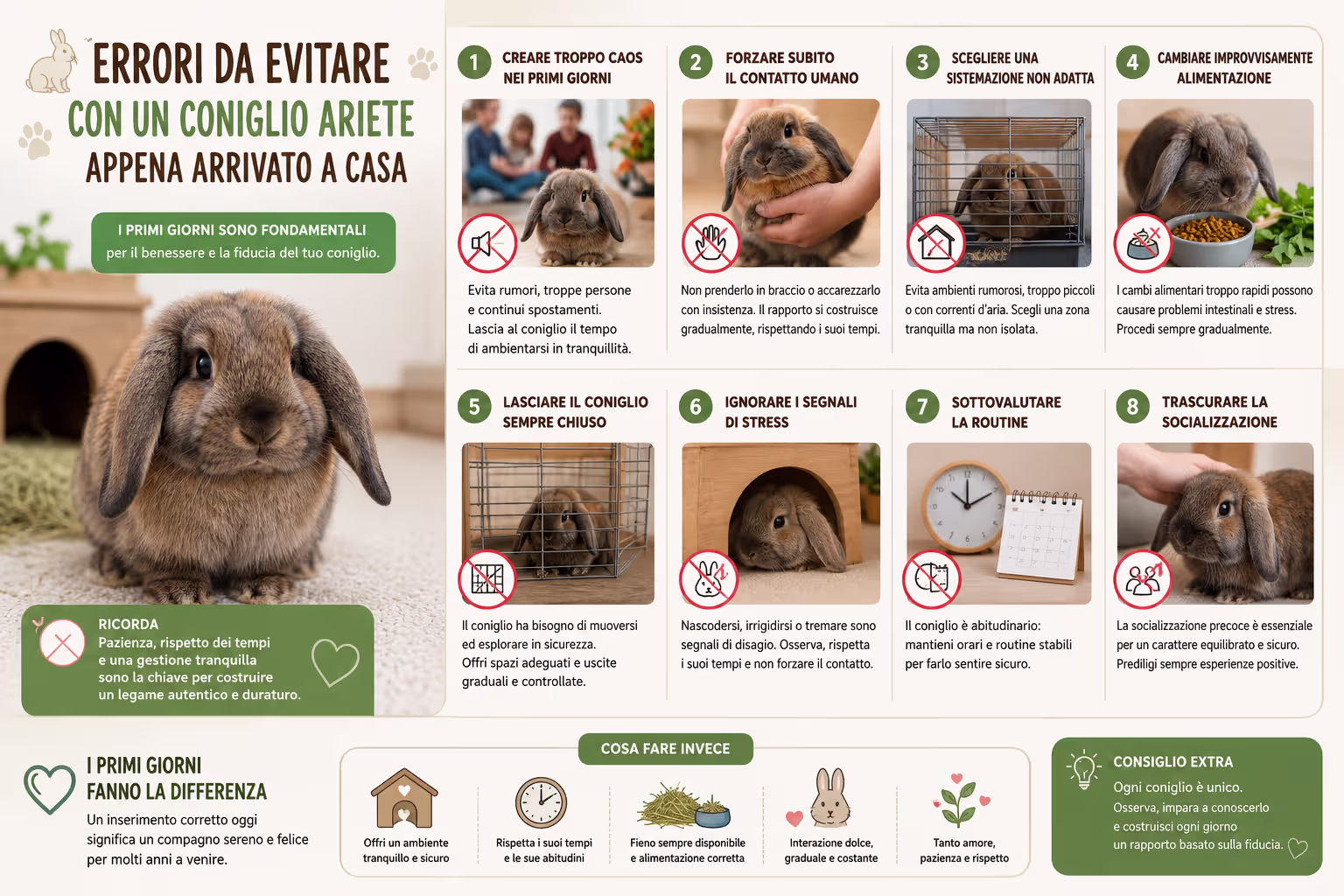Errori da evitare con un coniglio ariete appena arrivato a casa